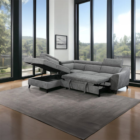Wrenley Sectional Sofa W/Sleeper & Storage