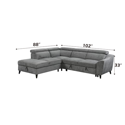 Wrenley Sectional Sofa W/Sleeper & Storage