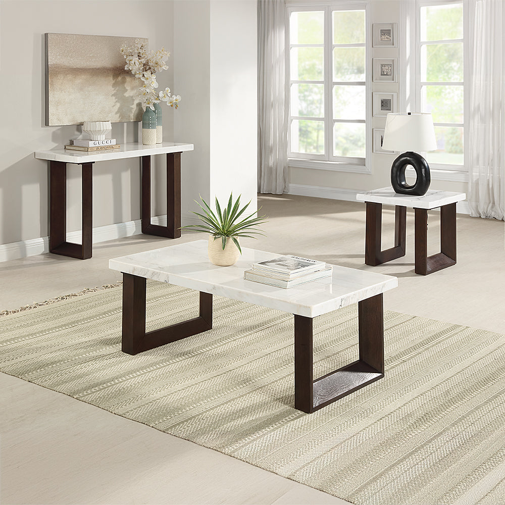Edwyn End Table w/Marble Top