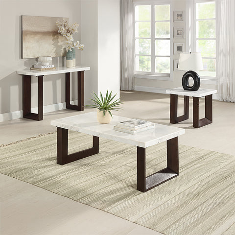 Edwyn End Table w/Marble Top