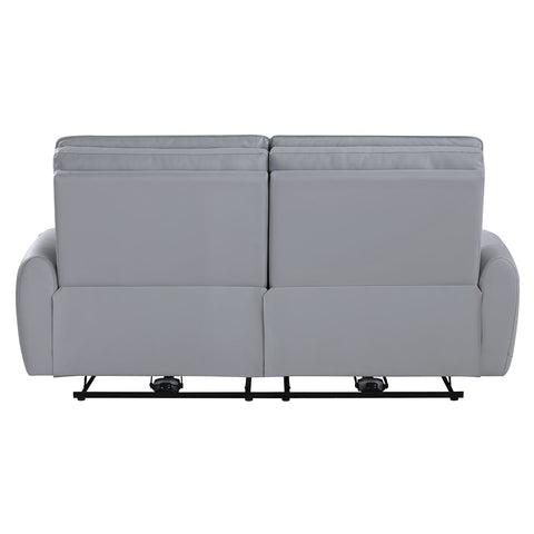 ACME Jeromie Gray Synthetic Leather Power Motion Sofa with USB Port Model LV03335