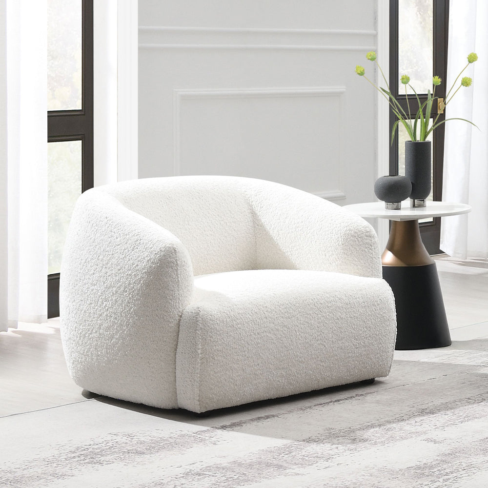 ACME Lucifer Black White Shimmer Chenille Chair Model LV03527