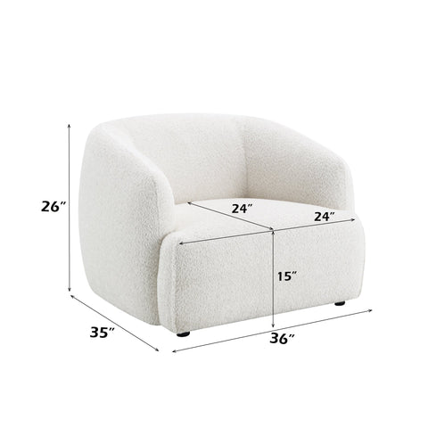 ACME Lucifer Black White Shimmer Chenille Chair Model LV03527