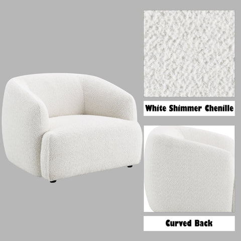 ACME Lucifer Black White Shimmer Chenille Chair Model LV03527