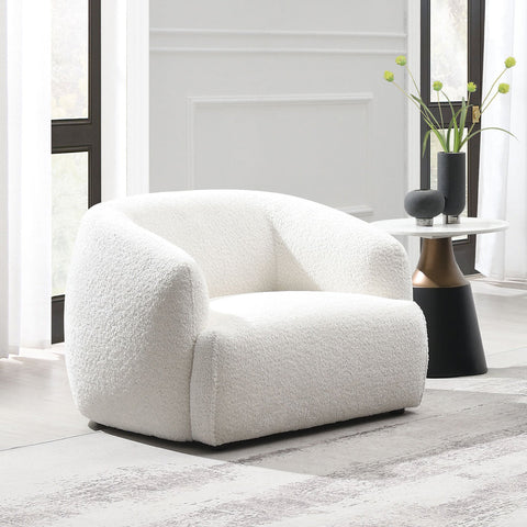 ACME Lucifer Black White Shimmer Chenille Chair Model LV03527