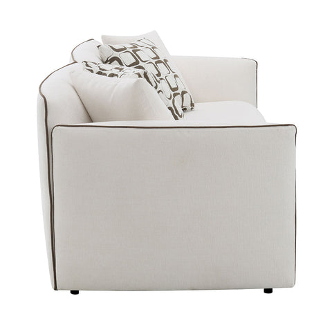 ACME Yolanda Beige Chenille Sofa with 4 Pillows Model LV03605