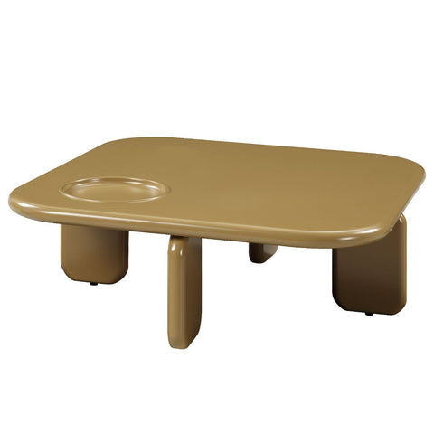 ACME Joane Yellowish Brown Light Gray High Gloss Coffee Table Model LV03745