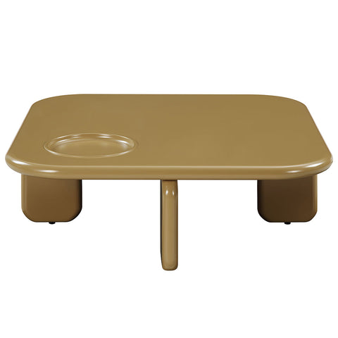ACME Joane Yellowish Brown Light Gray High Gloss Coffee Table Model LV03745