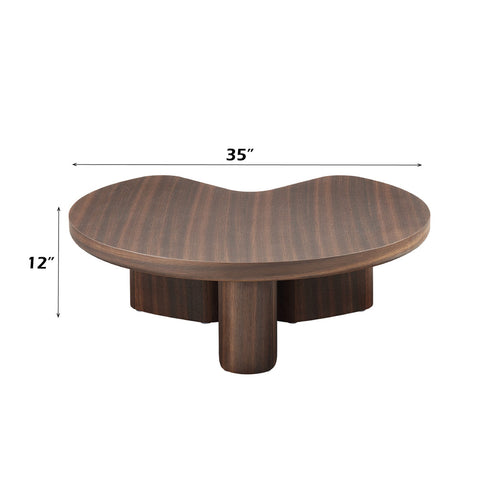 ACME Yoab Smoked Oak Light Gray High Gloss Coffee Table Model LV03755