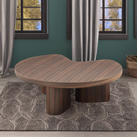 ACME Yoab Smoked Oak Light Gray High Gloss Coffee Table Model LV03755