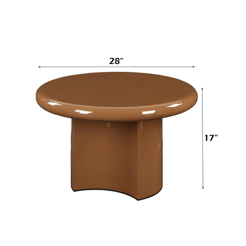 ACME Ronald Marble Pattern Top Dark Green Brown High Gloss End Table Model LV03896