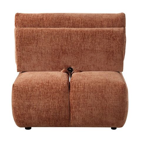 ACME Loanna Coral Red Linen Modular Chaise Model LV04051
