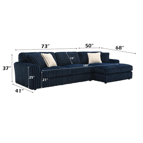 Breton Sectional Sofa w/4 Pillows