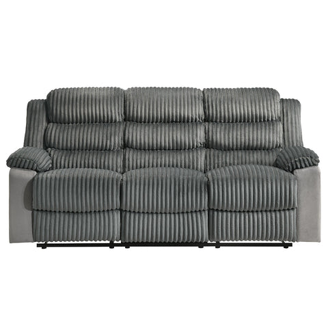 ACME Lesley Gray Corduroy Velvet Motion Sofa Model LV04620