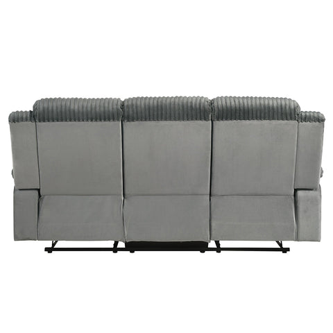 ACME Lesley Gray Corduroy Velvet Motion Sofa Model LV04620