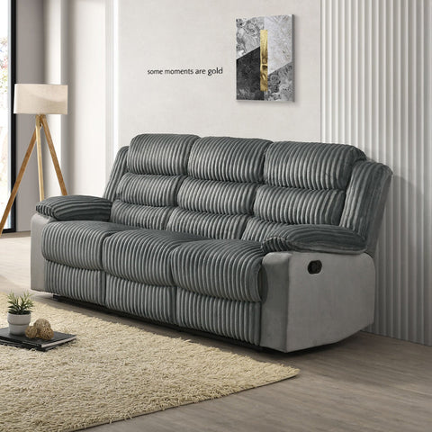 ACME Lesley Gray Corduroy Velvet Motion Sofa Model LV04620