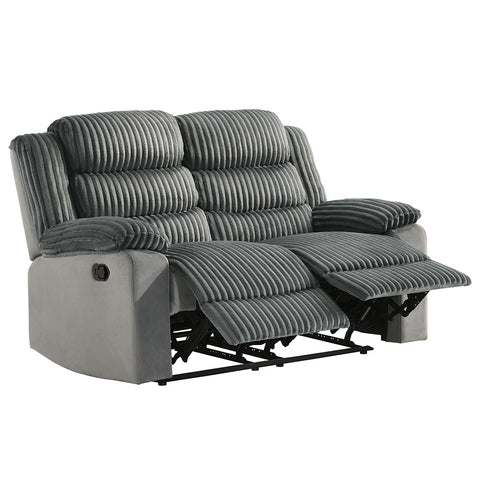 ACME Lesley Gray Corduroy Velvet Motion Loveseat Model LV04621