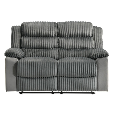 ACME Lesley Gray Corduroy Velvet Motion Loveseat Model LV04621