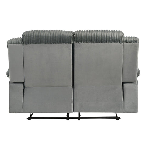ACME Lesley Gray Corduroy Velvet Motion Loveseat Model LV04621