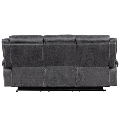 ACME Zubaida Dark Gray Polish Microfiber Power Motion with Drop Down Table USB Port Model LV04670