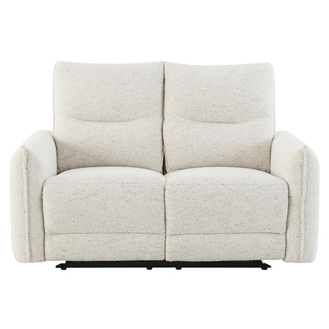 ACME Lalisa Cream Chenille Power Motion Loveseat with USB Port Model LV04781