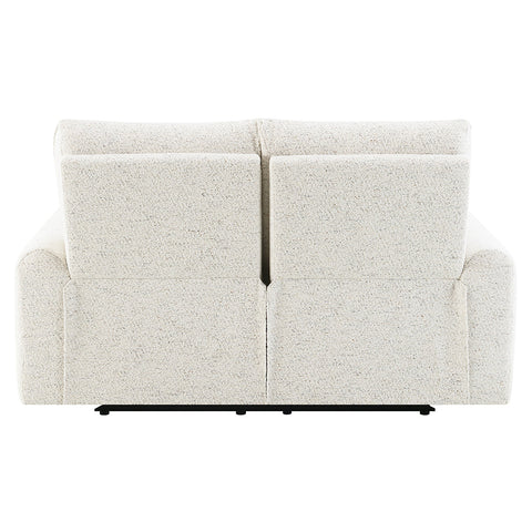ACME Lalisa Cream Chenille Power Motion Loveseat with USB Port Model LV04781