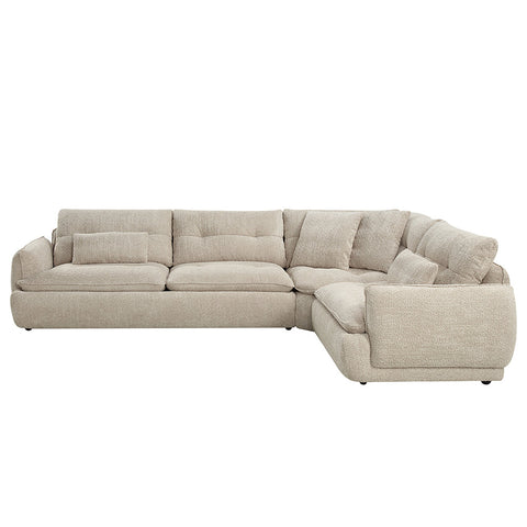 ACME Jonina Beige Chenille Sectional Sofa with 4 Pillows Model LV04840