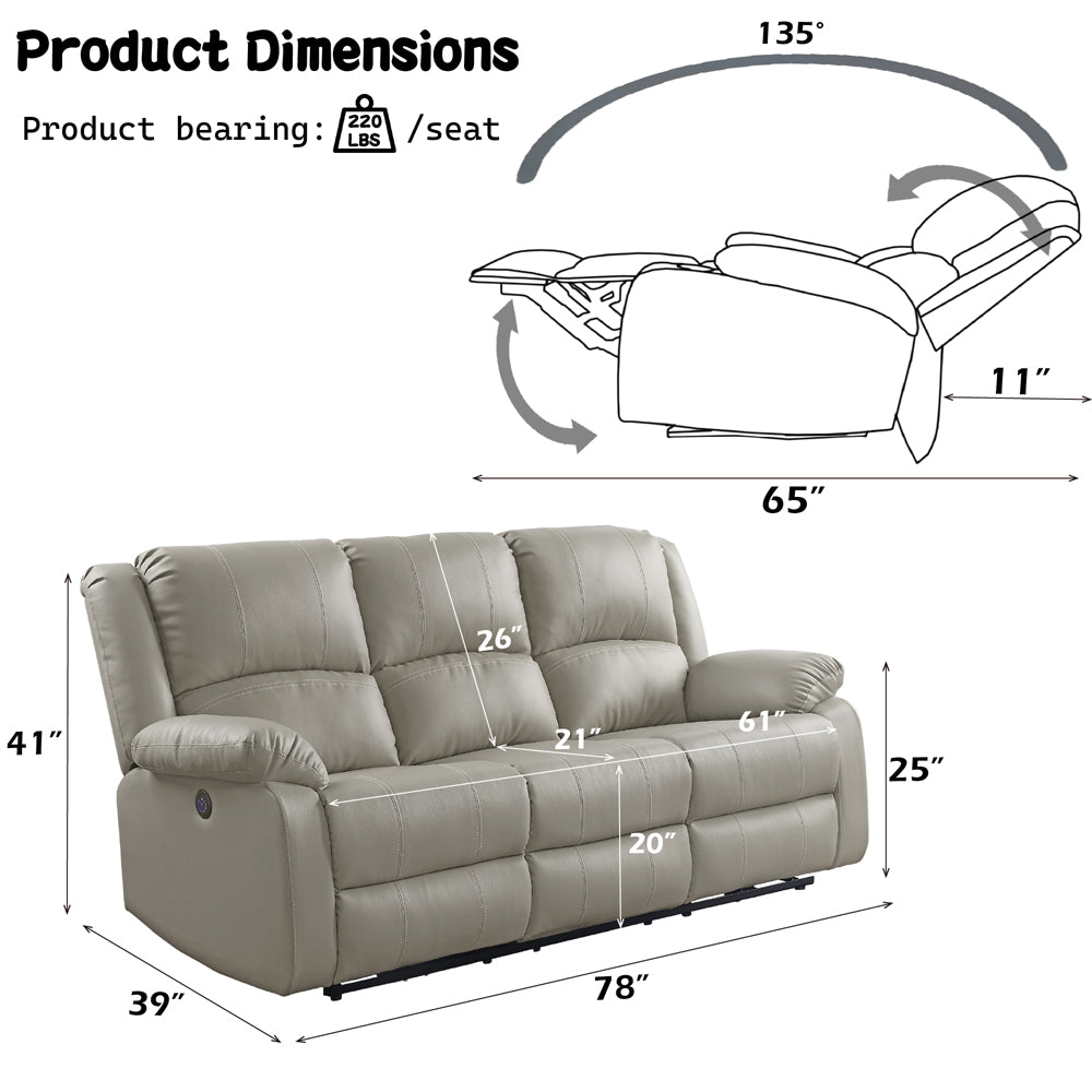 Zuriel Power Motion Sofa w/USB