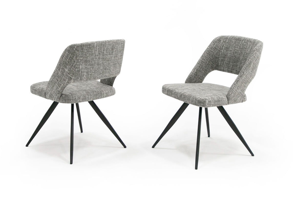 Modrest Palmer Modern Grey Fabric Dining Chair (Set of 2) By VIG Furniture