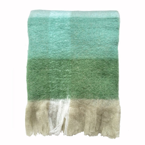 Adley Off White and Green Tones Throw