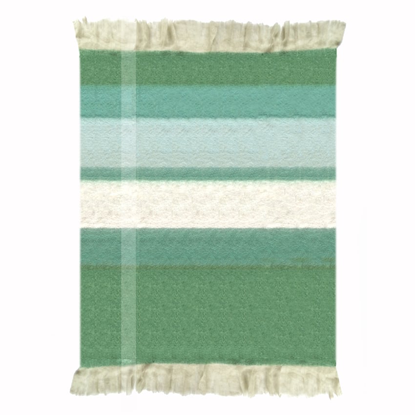 Adley Off White and Green Tones Throw