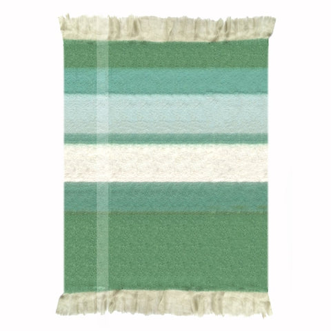 Adley Off White and Green Tones Throw