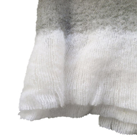 Mildred Light Grey, White and Light Blue Throw