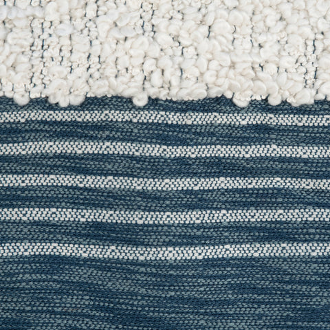 Joplin Indigo and Off White Throw