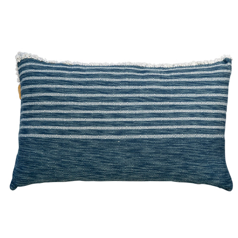 Delmar Indigo and Off White Pillow
