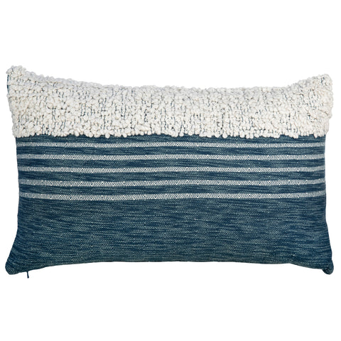 Delmar Indigo and Off White Pillow