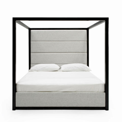 Modrest Manhattan Contemporary Canopy Grey Bed Eastern Model VGMA-BR-127-BED-EK