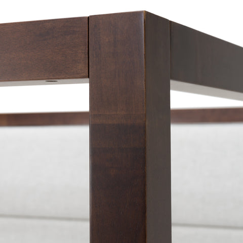 Modrest Manhattan Contemporary Canopy Brown Oak Bed  Model VGMA-BR-127-BED-CRY