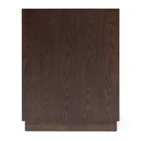 Modrest Manhattan Contemporary Brown Oak And Gold Nightstand Model VGMA-BR-127-NS-CRY