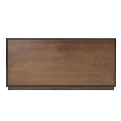 Modrest Manhattan Contemporary Brown Oak And Gold Dresser  Model VGMA-BR-127-DRS-CRY
