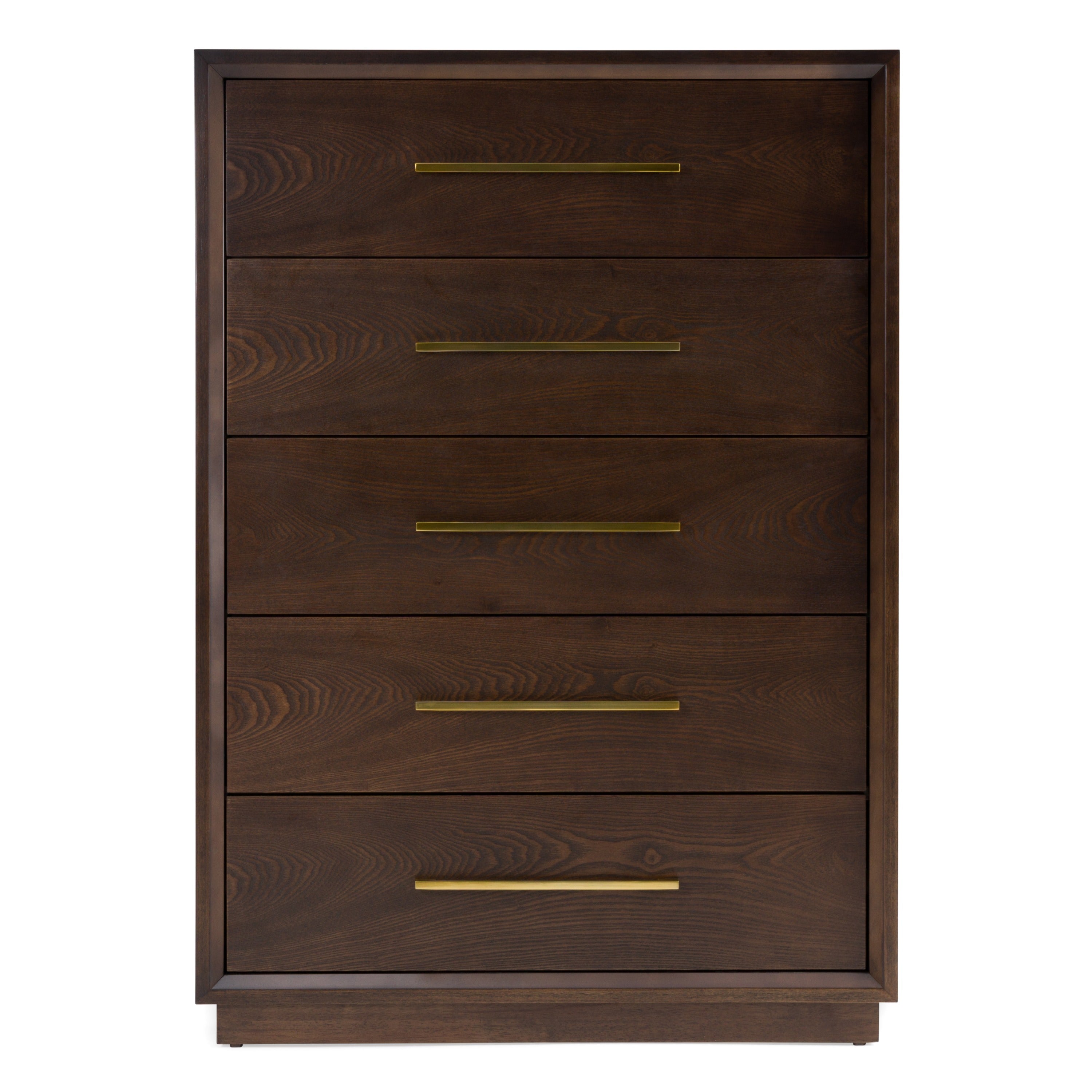 Modrest Manhattan Contemporary Brown Oak And Gold Chest Model VGMA-BR-127-CST-CRY