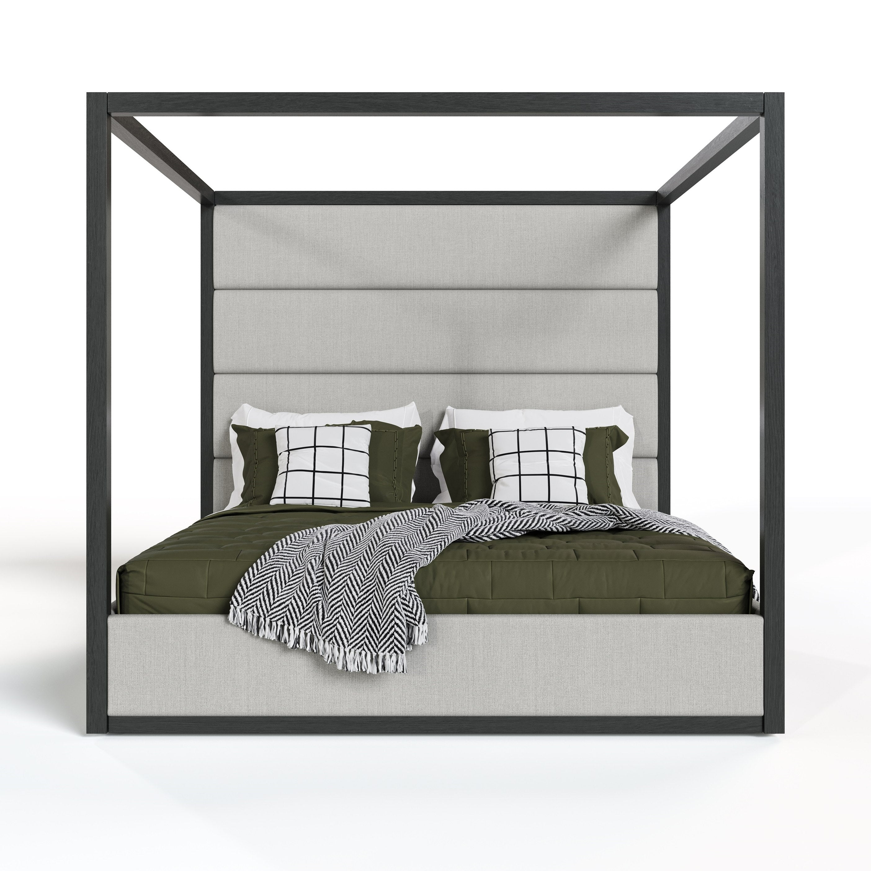 Modrest Manhattan Contemporary Canopy Grey Bed  Model VGMA-BR-127-BED