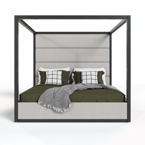 Modrest Manhattan Contemporary Canopy Grey Bed  Model VGMA-BR-127-BED