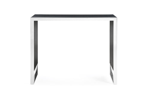 Modrest Manston Modern Black Oak & Stainless Steel Bar Table By VIG Furniture