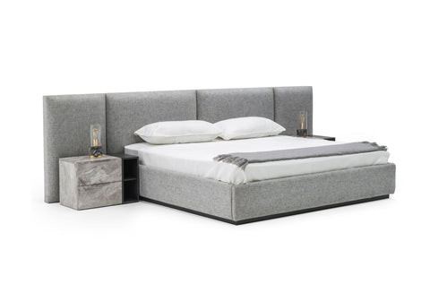 Nova Domus Maranello Eastern King Modern Grey Bed Model VGMAMQT-S25-BR-121-GRY-BED-EK