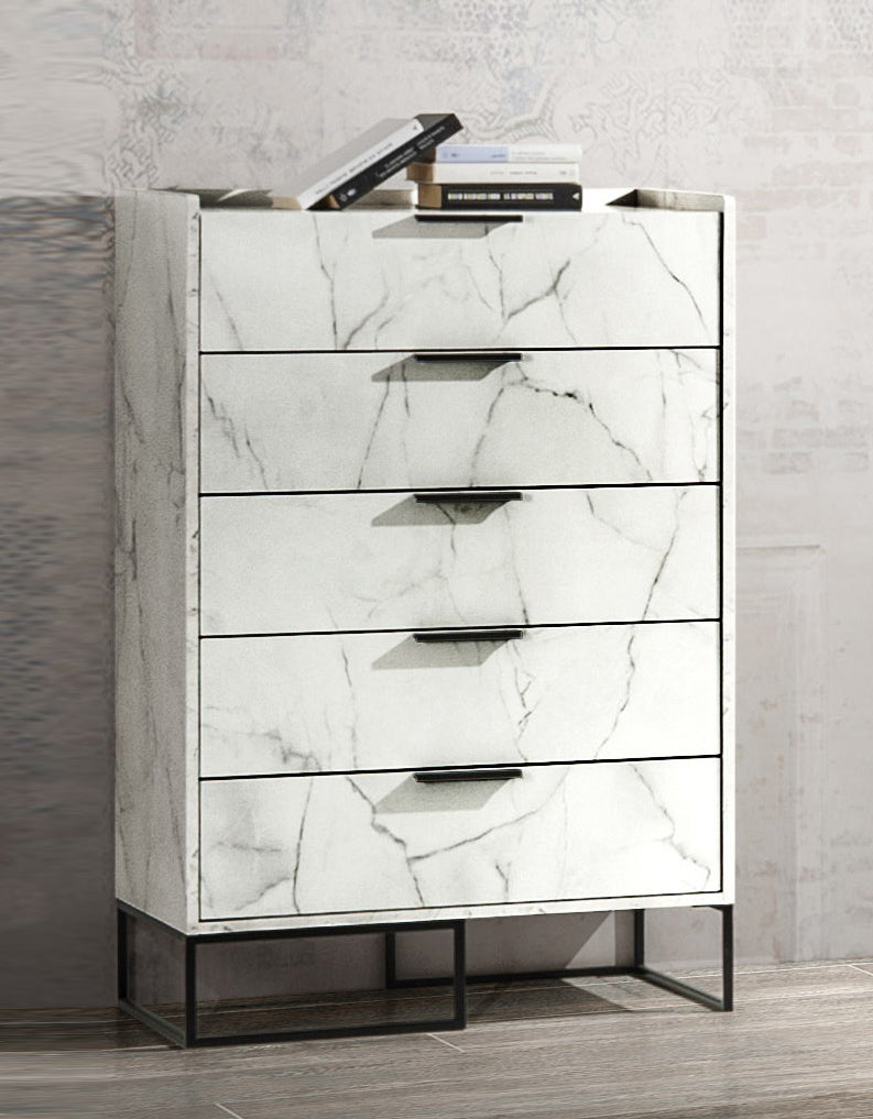 Nova Domus Marbella Italian Modern White Marble Chest Model VGACMARBELLA-CHEST