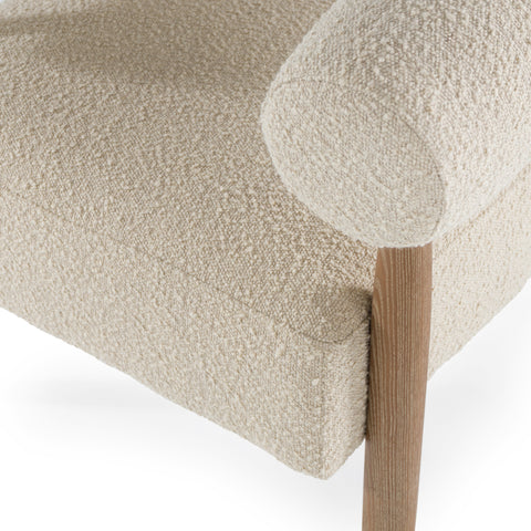 Modrest Marchland Modern Beige Fabric & Oak Accent Chair Model VGMF-L3175-BGE