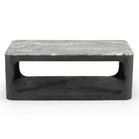 Modrest Marco Modern Black & White Granite Coffee Table Model VGNR-NI90022