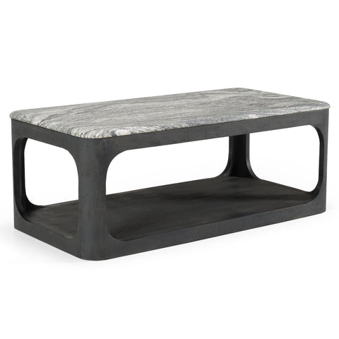 Modrest Marco Modern Black & White Granite Coffee Table Model VGNR-NI90022