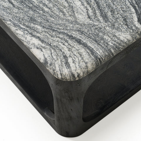 Modrest Marco Modern Black & White Granite Coffee Table Model VGNR-NI90022